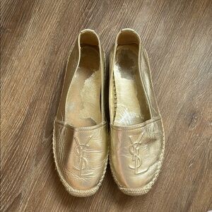 Yves Saint Laurent Gold Espadrilles